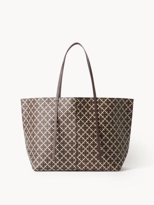 By Malene Birger Abi Printed Tote Vesker Brune | NO_BB73026