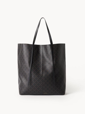 By Malene Birger Abrille Printed Tote Vesker Mørke | NO_BB97826