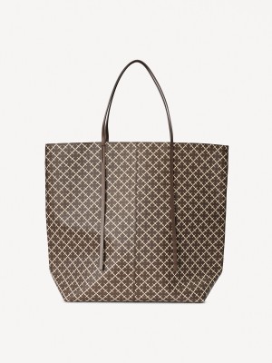 By Malene Birger Abrille Printed Tote Vesker Brune | NO_BB66976