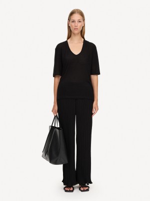 By Malene Birger Amaringa T-shirt Topper Svarte | NO_BB35939