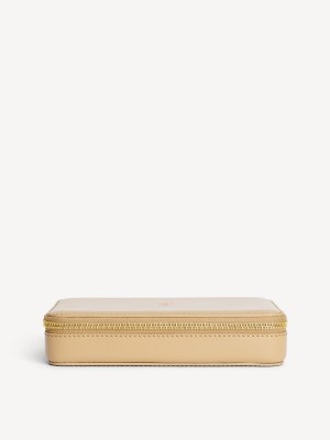 By Malene Birger Aya Cher Leather Jewellery Case Skjønnhetsvesker Sand | NO_BB95235