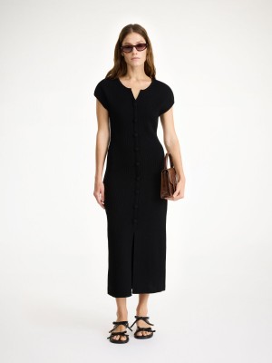 By Malene Birger Bielas Maxi Dress Strikkevarer Svarte | NO_BB33651