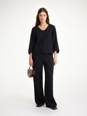 By Malene Birger Calyas Blouse Skjorte Svarte | NO_BB69499