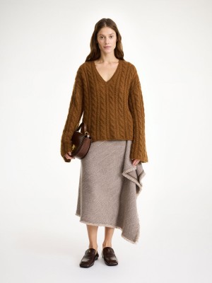 By Malene Birger Cimone Cable-knit Sweater Strikkevarer Bison | NO_BB10667