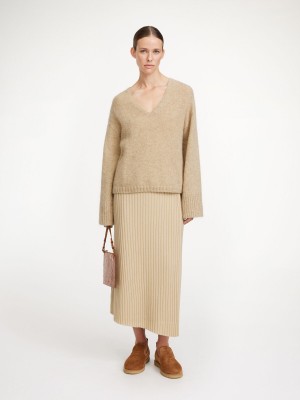 By Malene Birger Cimone Sweater Strikkevarer Beige | NO_BB29495