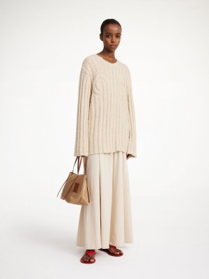 By Malene Birger Cirra Ribbed Sweater Strikkevarer Oyster Gray | NO_BB28631