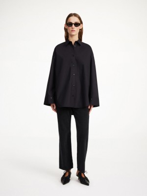 By Malene Birger Derris Organic Cotton Skjorte Svarte | NO_BB34577