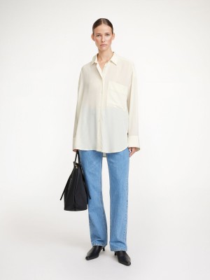 By Malene Birger Derris Organic Silk Skjorte Hvite | NO_BB99359