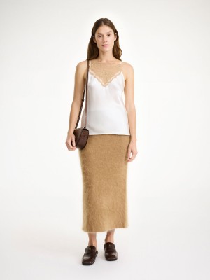 By Malene Birger Estille Midi Skirt Strikkevarer Brune | NO_BB87714