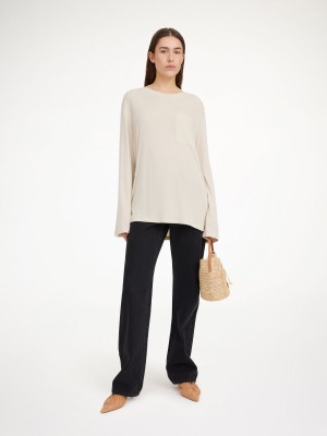 By Malene Birger Fayeh Oversized Longsleeve Topper Oyster Gray | NO_BB21465