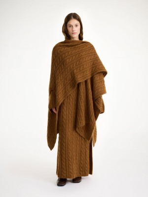 By Malene Birger Kassillas Wool-blend Poncho Strikkevarer Bison | NO_BB96063