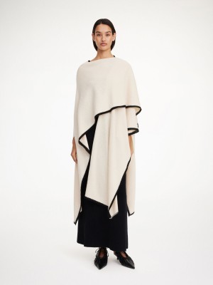 By Malene Birger Kassira Merino-blend Poncho Strikkevarer Oyster Gray | NO_BB59310