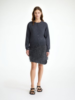 By Malene Birger Krissah Mini Skirt Strikkevarer Grå | NO_BB84751