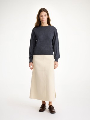 By Malene Birger Mantea Merino Wool Sweater Strikkevarer Grå | NO_BB79025