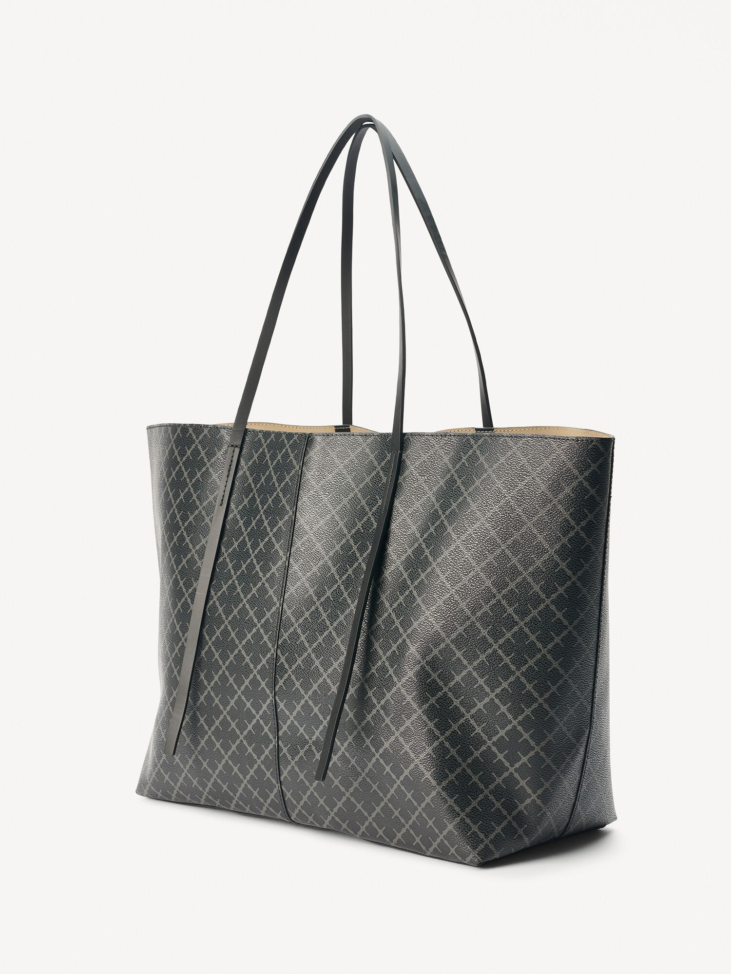 By Malene Birger Abi Printed Tote Vesker Charcoal | NO_BB38713