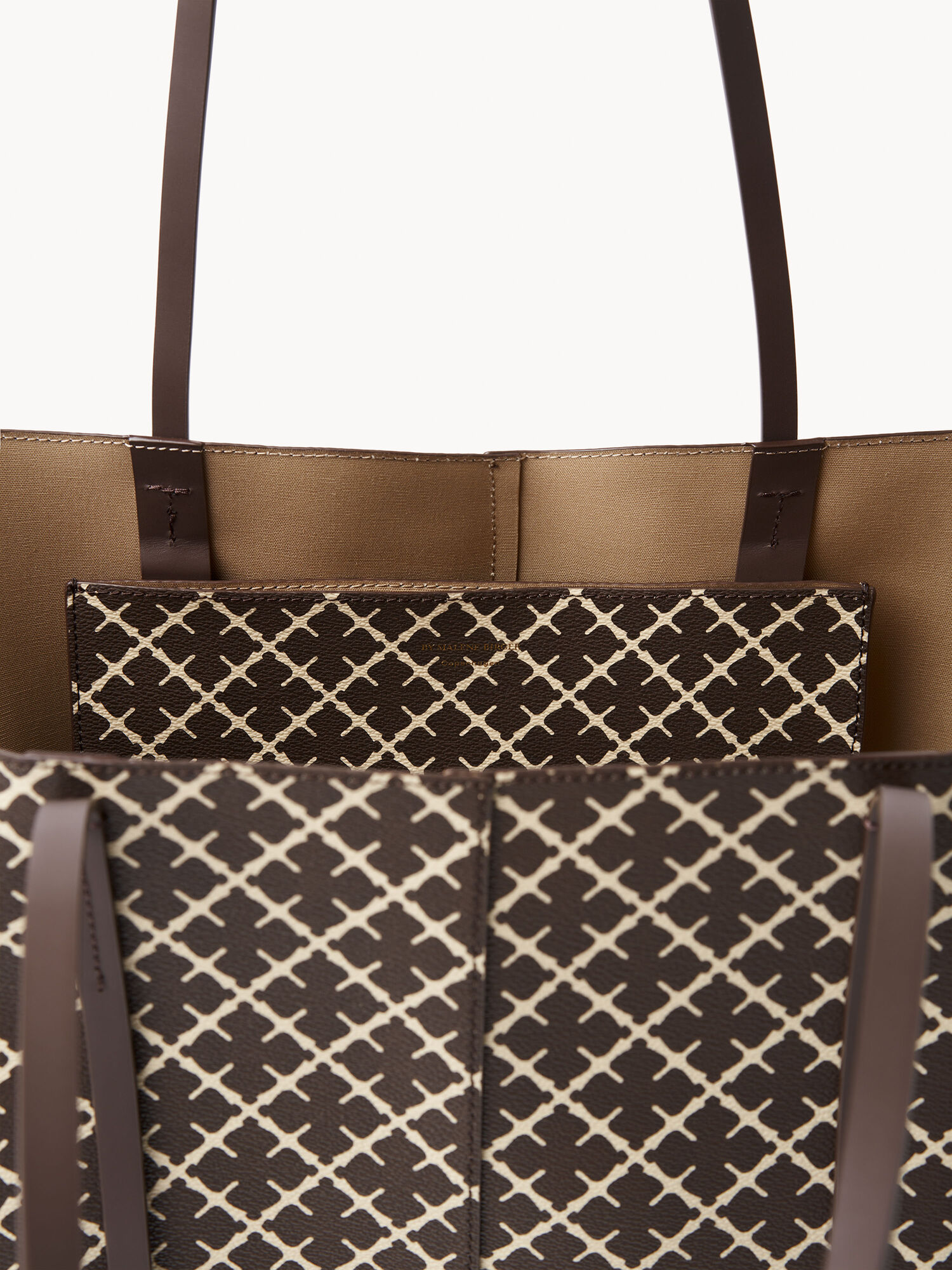 By Malene Birger Abi Printed Tote Vesker Brune | NO_BB73026