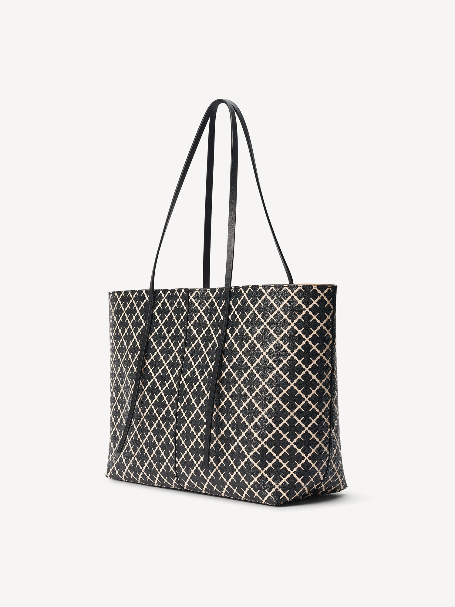 By Malene Birger Abigail Printed Tote Vesker Svarte | NO_BB79755