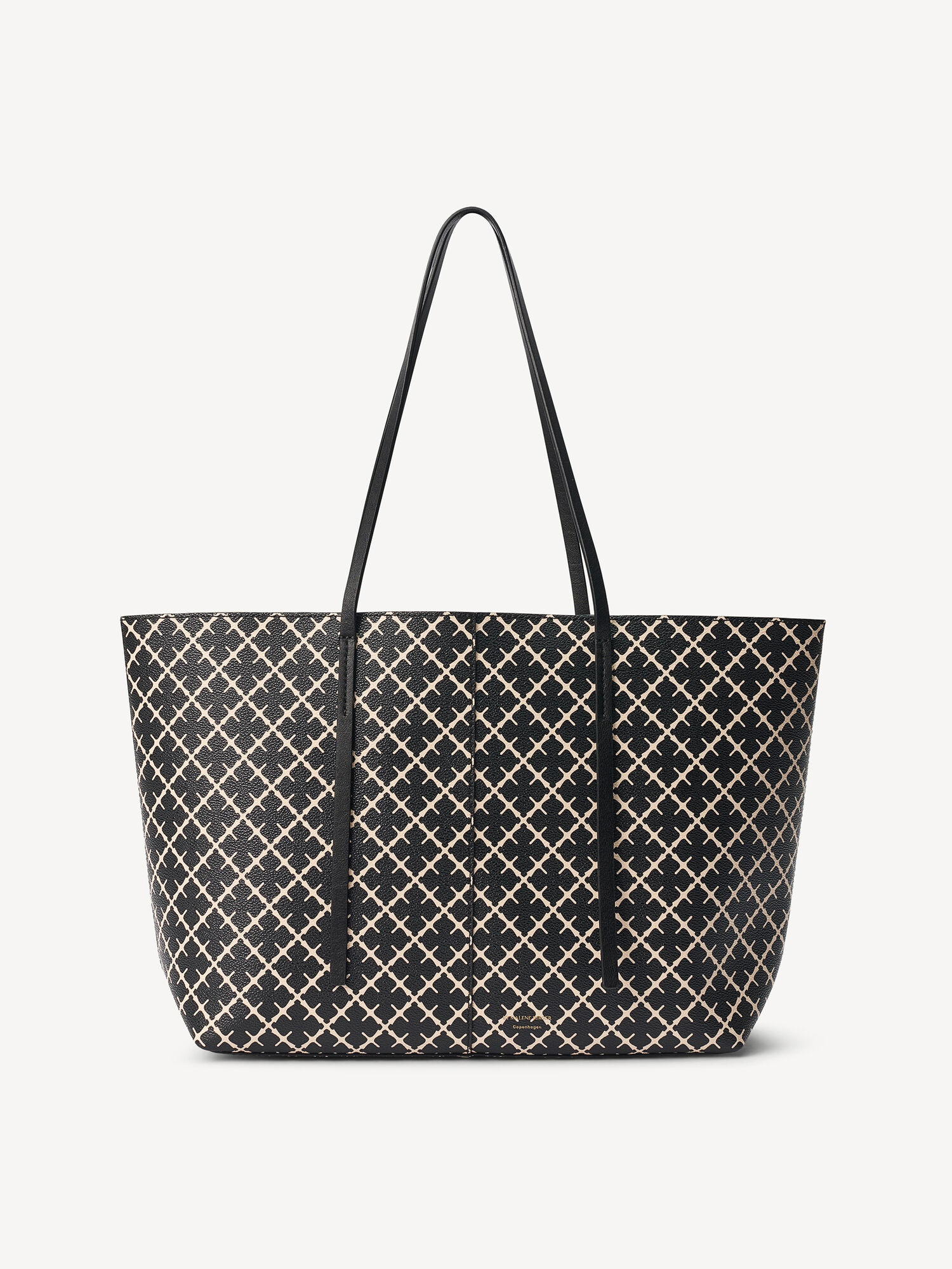 By Malene Birger Abigail Printed Tote Vesker Svarte | NO_BB79755