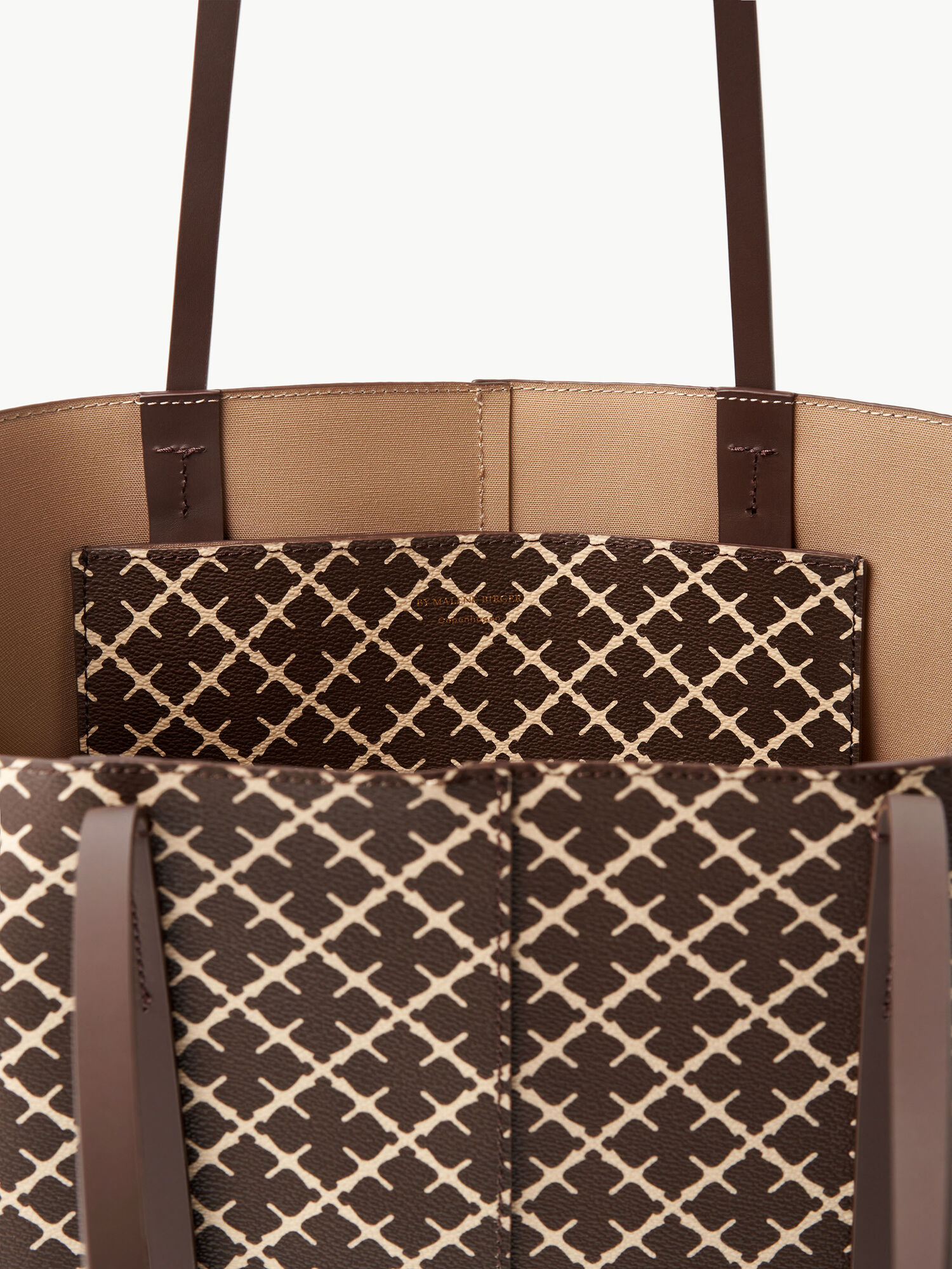 By Malene Birger Abigail Printed Tote Vesker Brune | NO_BB96701