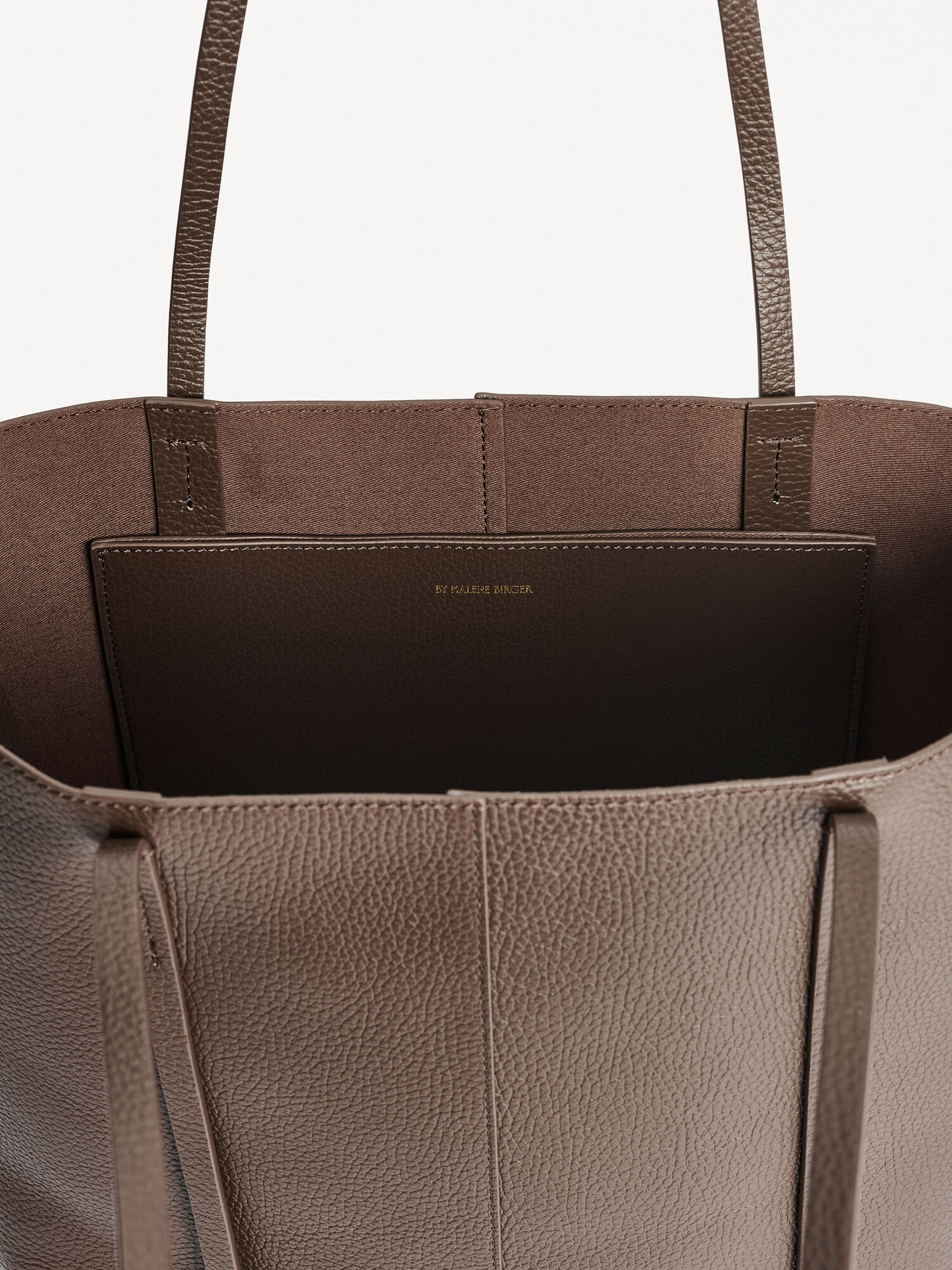 By Malene Birger Abilso Leather Tote Vesker Kaffe | NO_BB50866