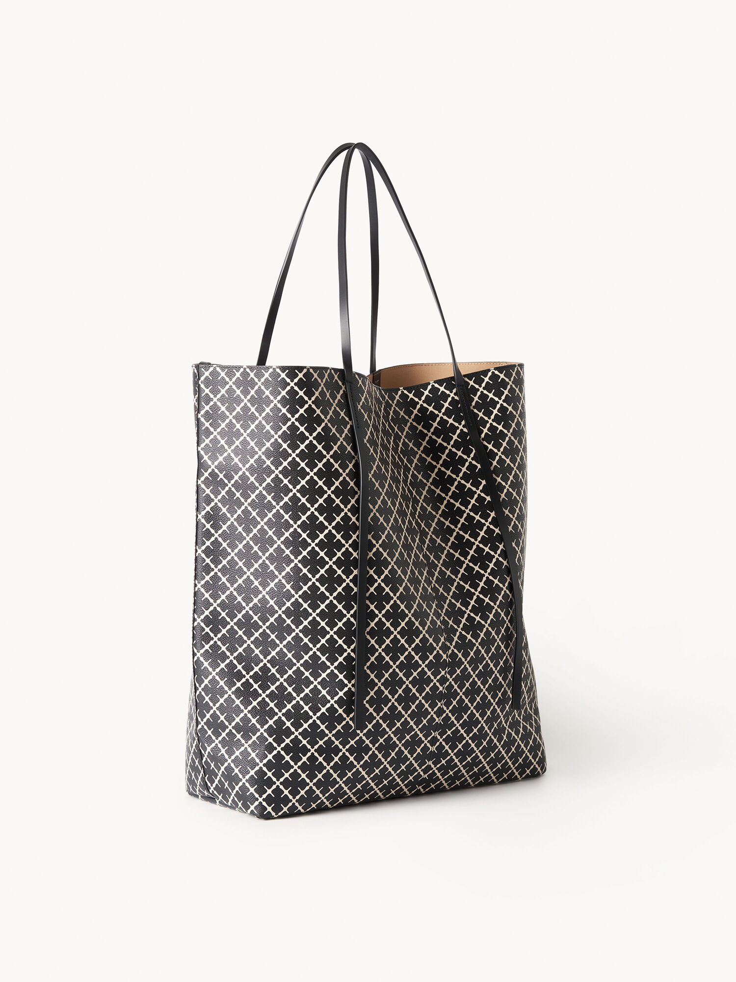 By Malene Birger Abrille Printed Tote Vesker Svarte | NO_BB42415