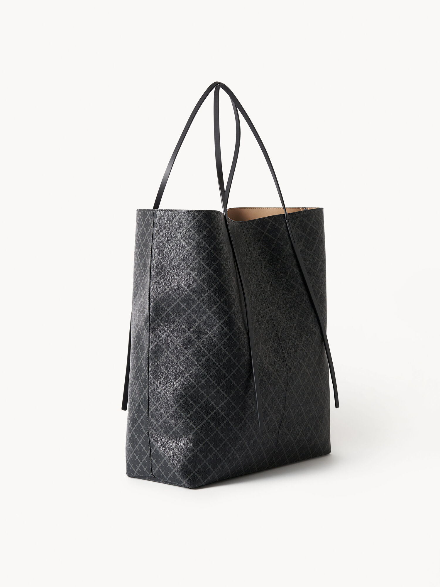 By Malene Birger Abrille Printed Tote Vesker Charcoal | NO_BB38173