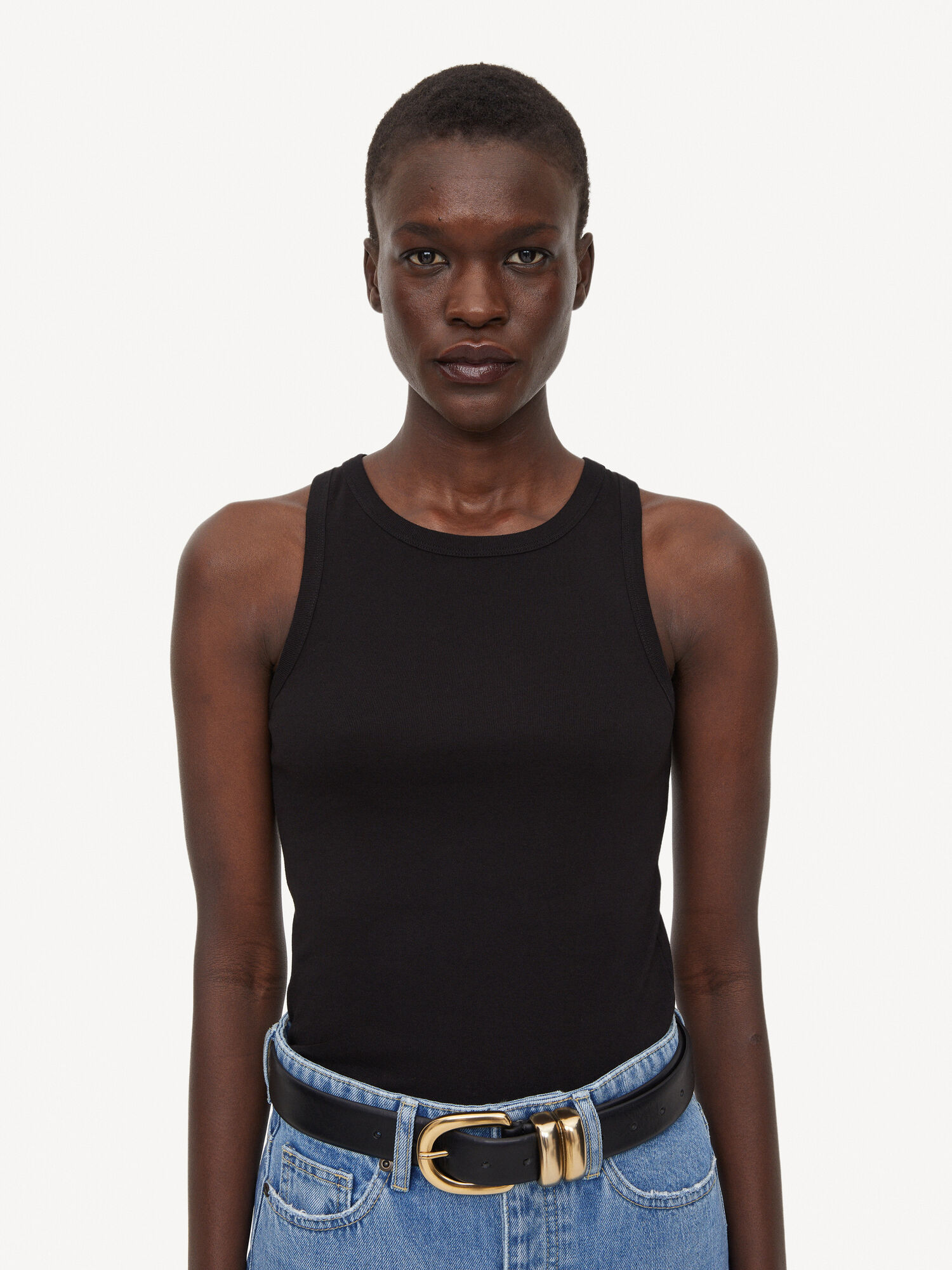 By Malene Birger Amiee Organic Cotton Tank Topper Svarte | NO_BB78753