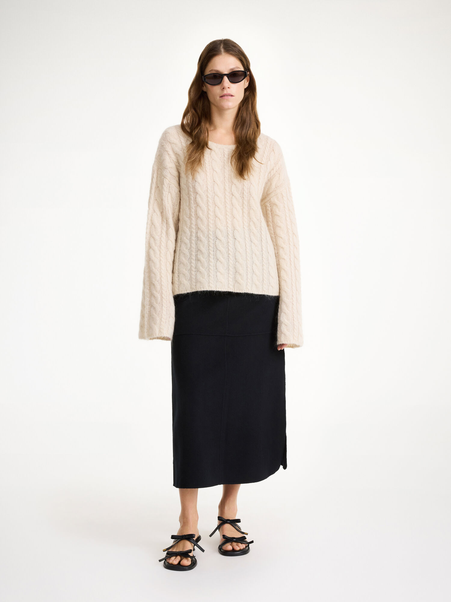 By Malene Birger Angello Wool Midi Skjørt Svarte | NO_BB41681