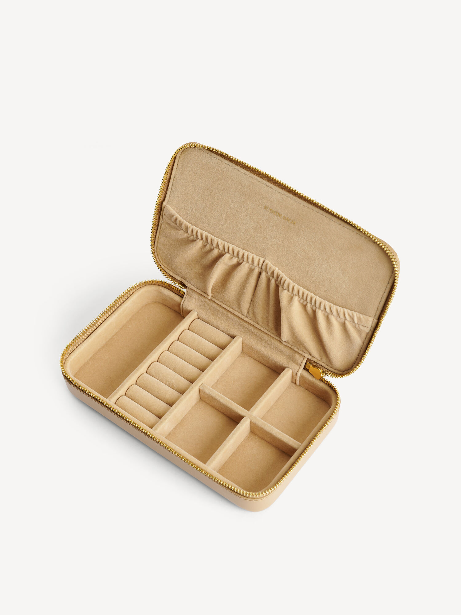 By Malene Birger Aya Cher Leather Jewellery Case Skjønnhetsvesker Sand | NO_BB95235