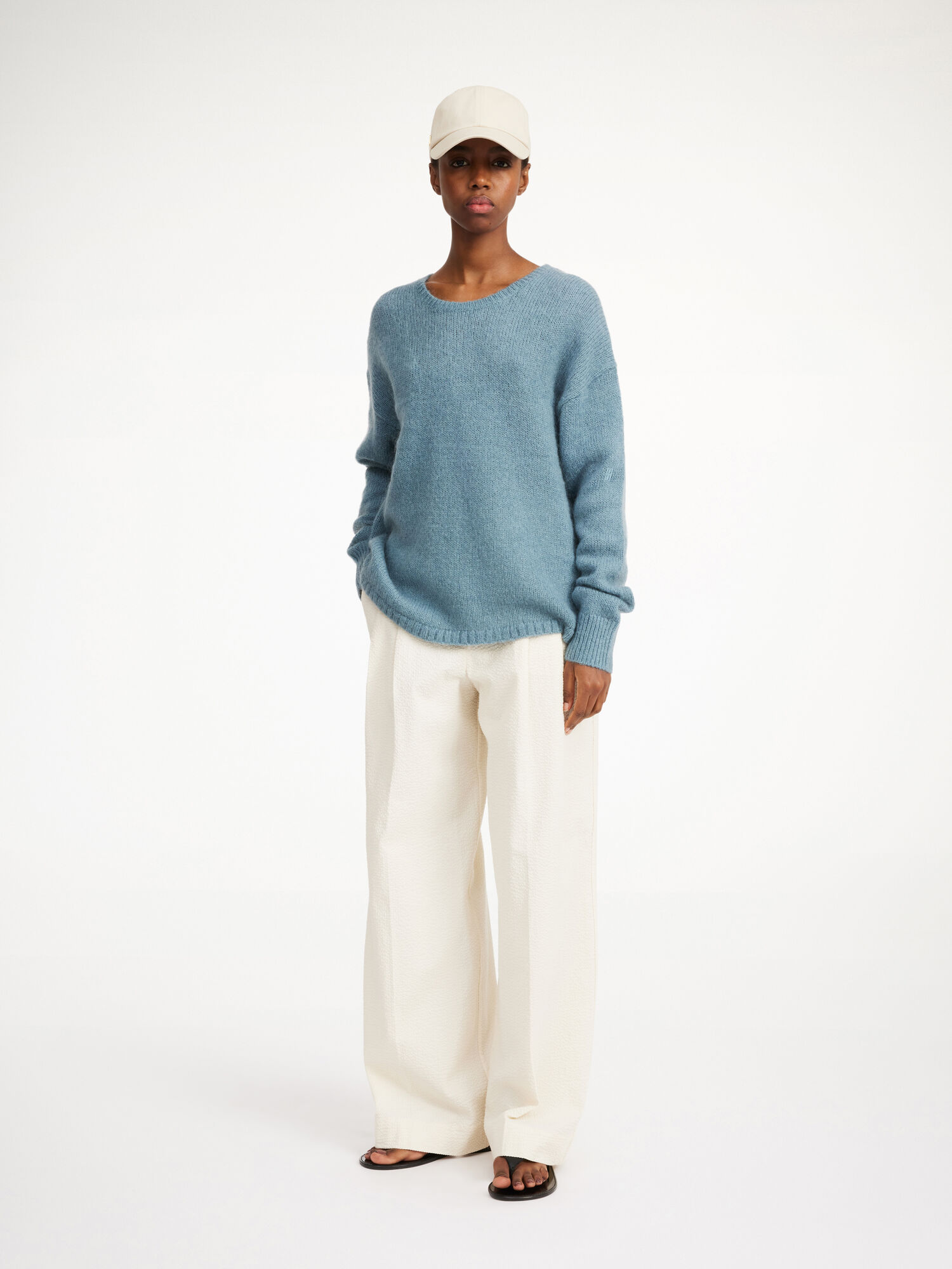 By Malene Birger Briella Mohair-blend Sweater Strikkevarer Cool Water | NO_BB14358