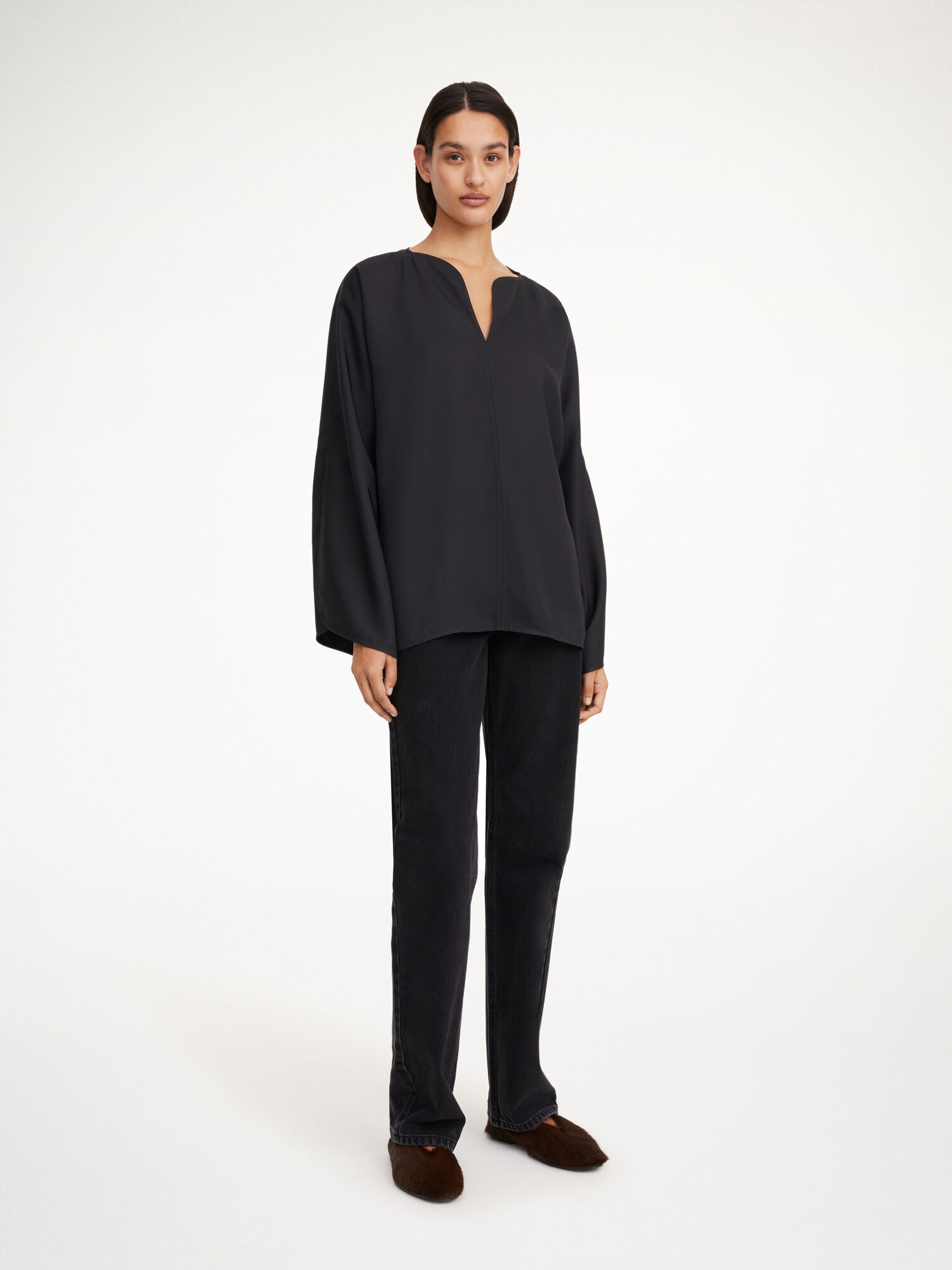 By Malene Birger Calias Tunic-style Blouse Skjorte Svarte | NO_BB53298