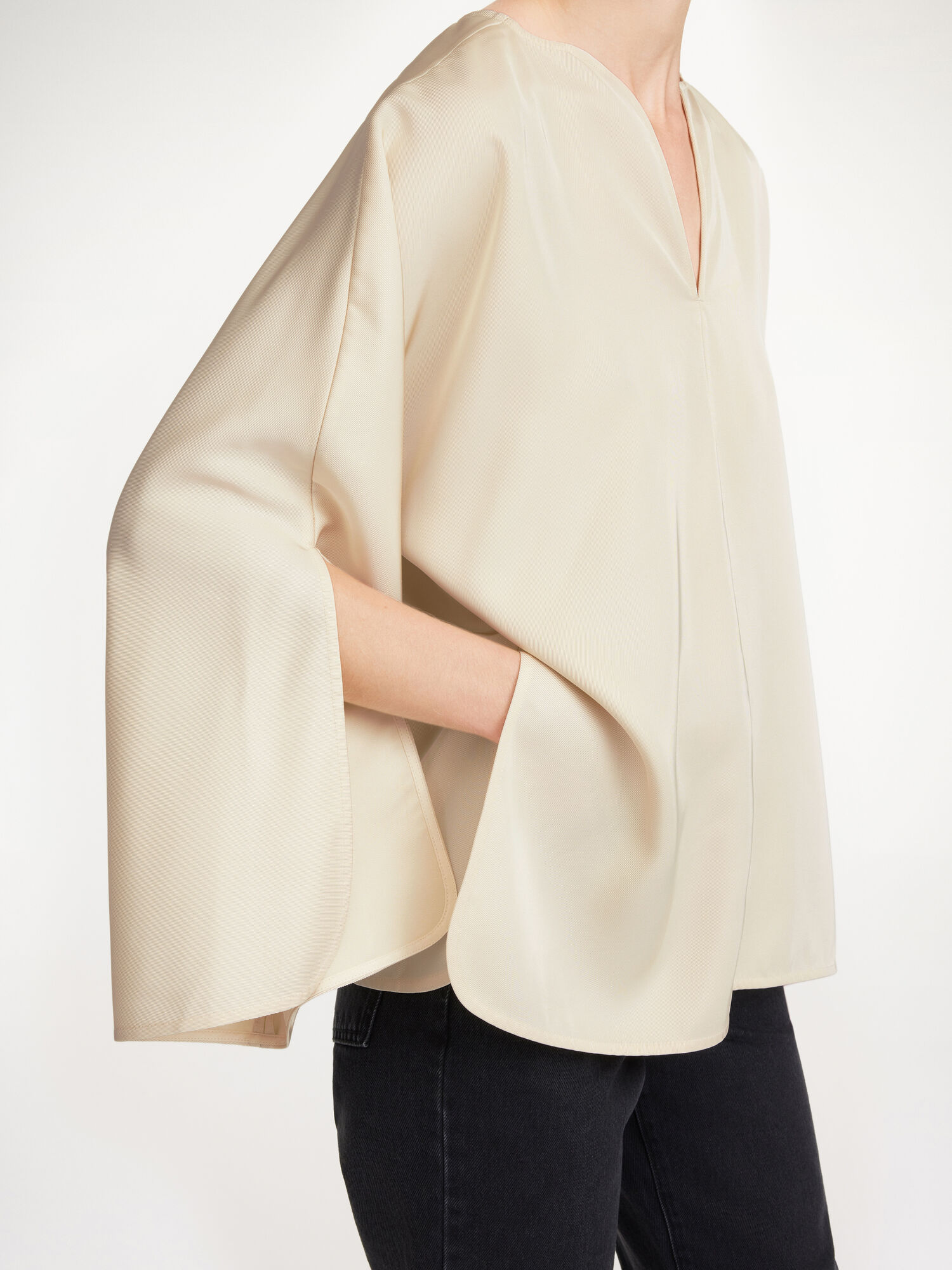 By Malene Birger Calias Tunic-style Blouse Skjorte Pisket Krem | NO_BB13671