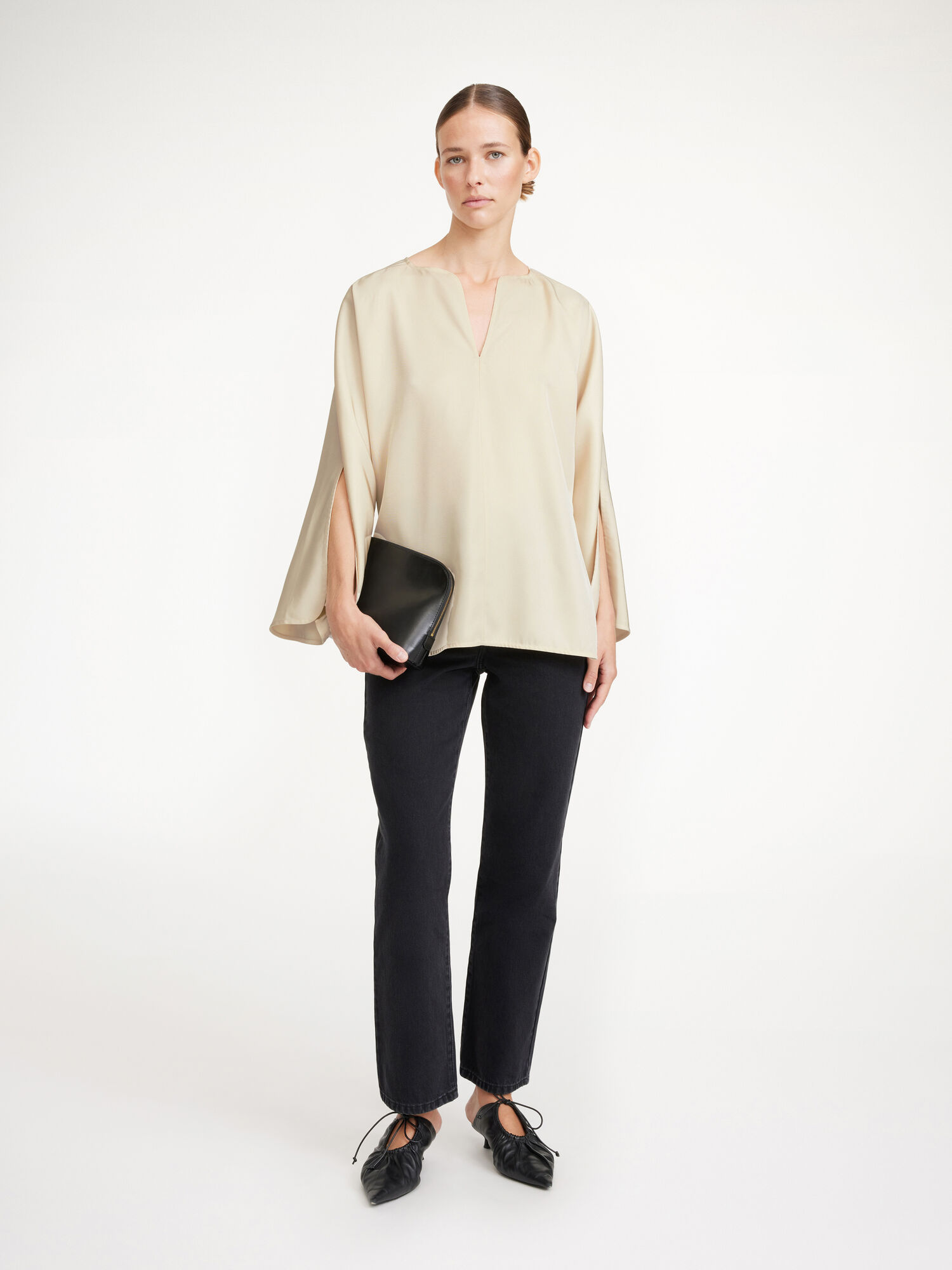 By Malene Birger Calias Tunic-style Blouse Skjorte Pisket Krem | NO_BB13671