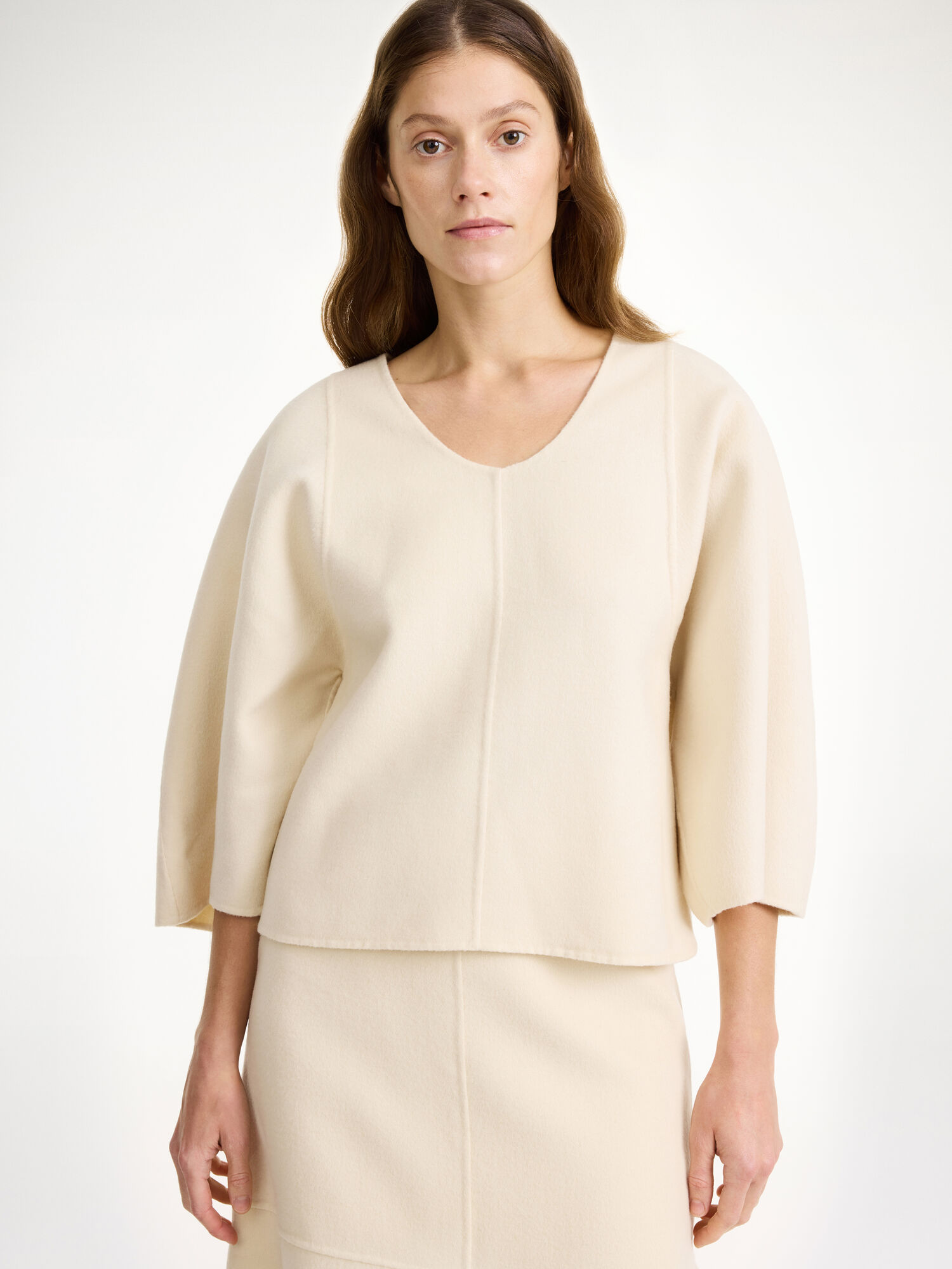 By Malene Birger Calya Wool Blouse Skjorte Pearl | NO_BB57022