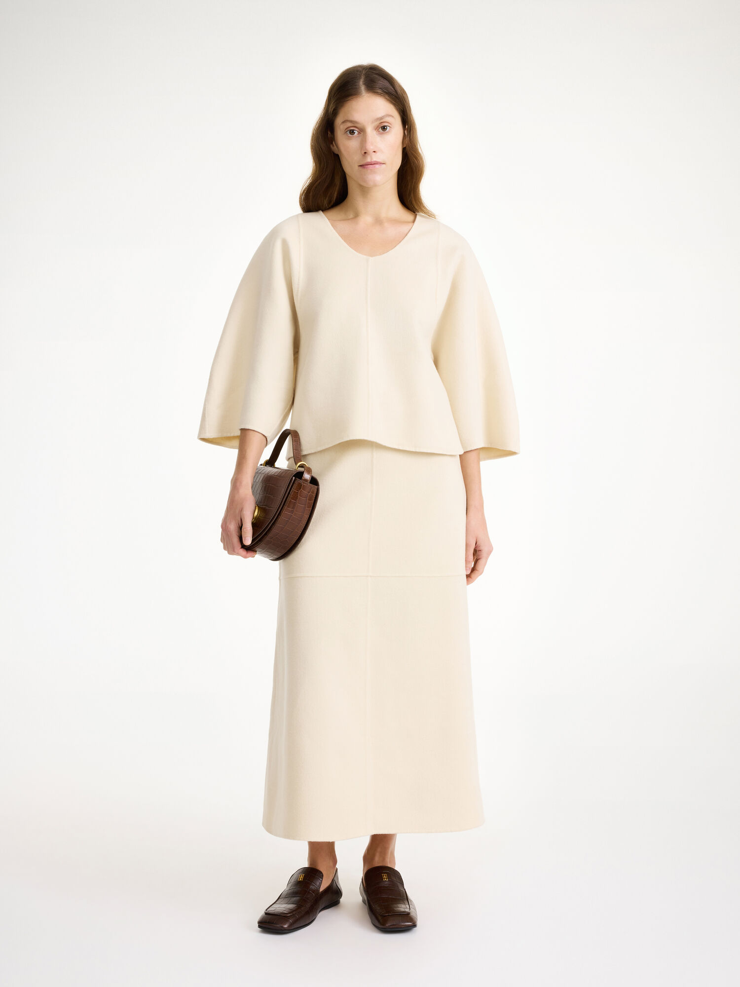 By Malene Birger Calya Wool Blouse Skjorte Pearl | NO_BB57022