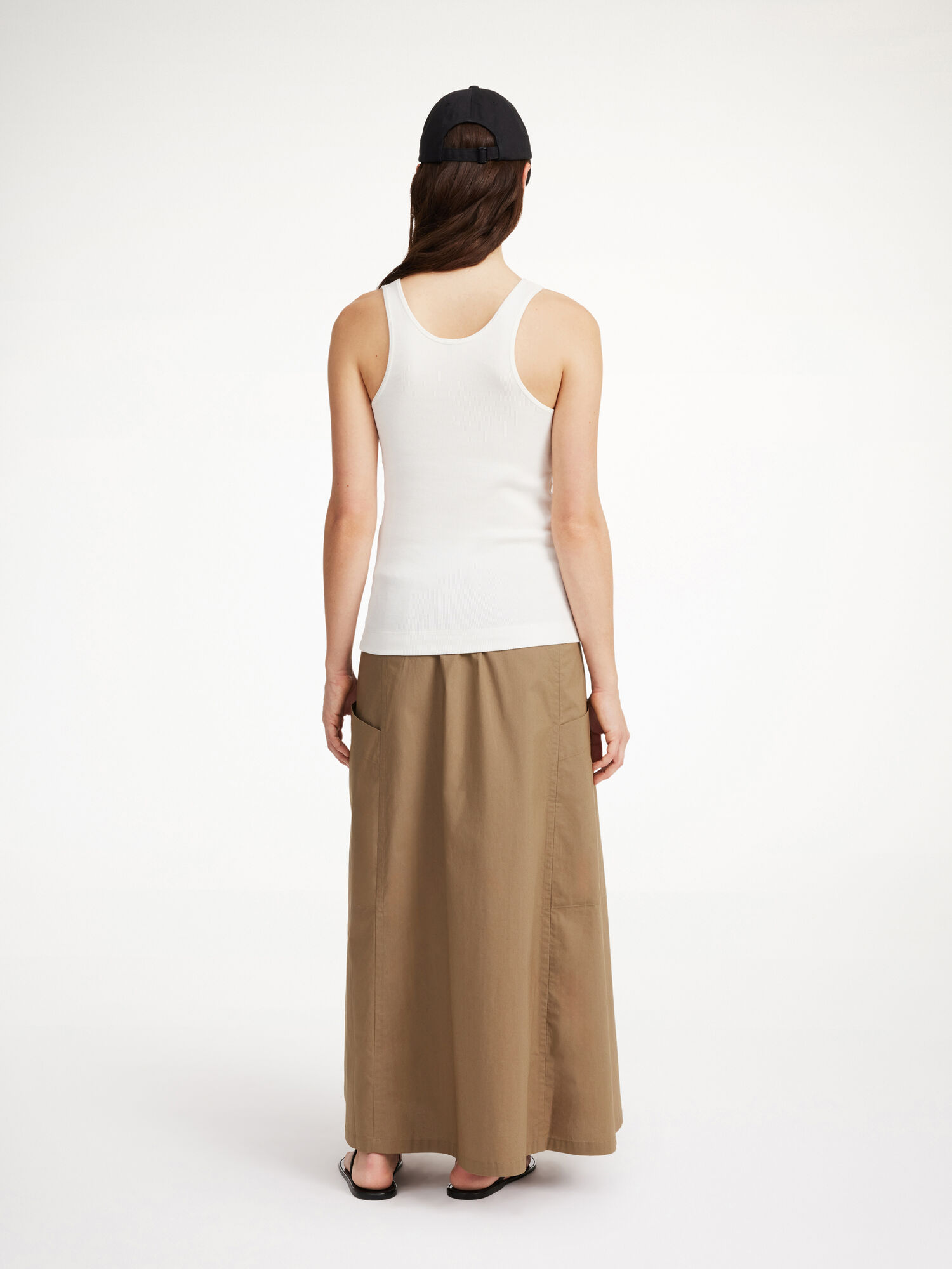 By Malene Birger Catterine Organic Cotton Maxi Skjørt Shitake | NO_BB20543