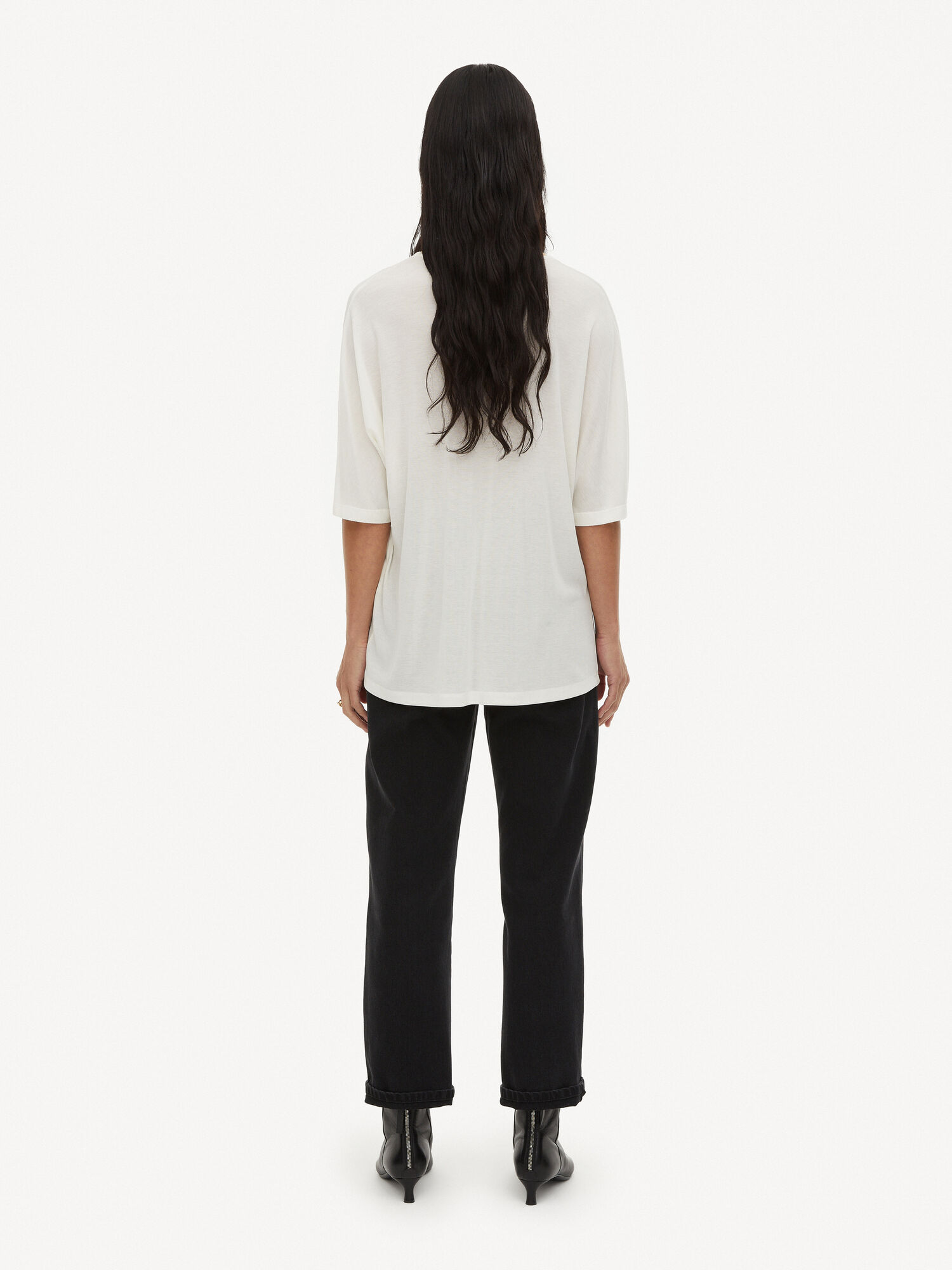 By Malene Birger Cevina Oversized T-shirt Topper Hvite | NO_BB65695