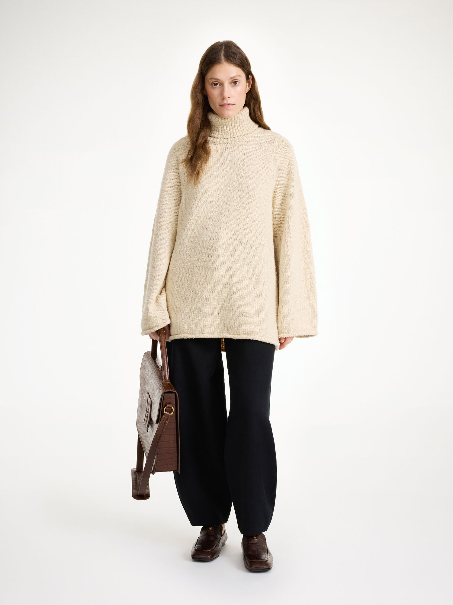 By Malene Birger Charice Wool Sweater Strikkevarer Oyster Gray | NO_BB17271