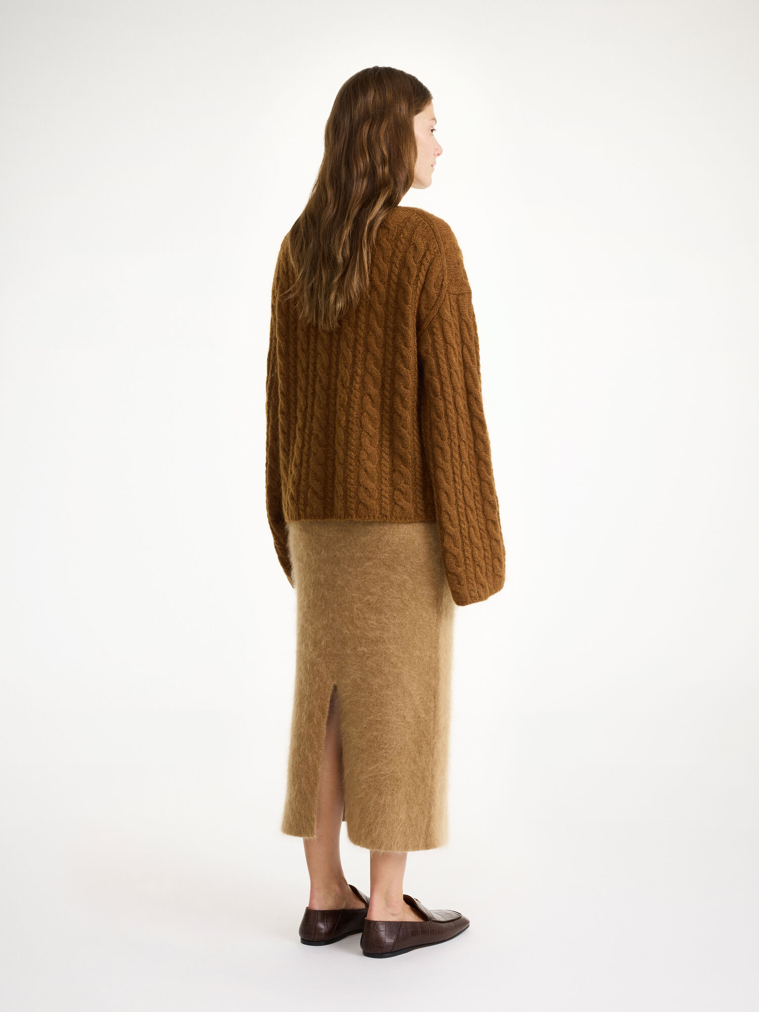 By Malene Birger Cierra Cable-knit Sweater Strikkevarer Bison | NO_BB46970