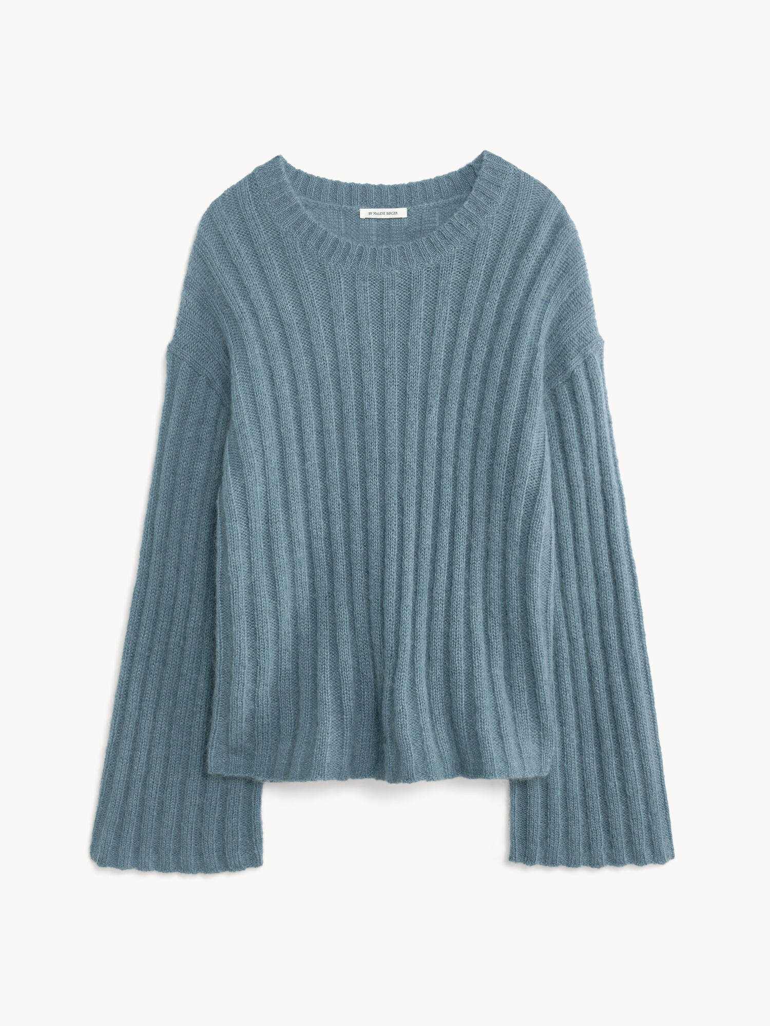 By Malene Birger Cierra Ribbed Sweater Strikkevarer Cool Water | NO_BB53736