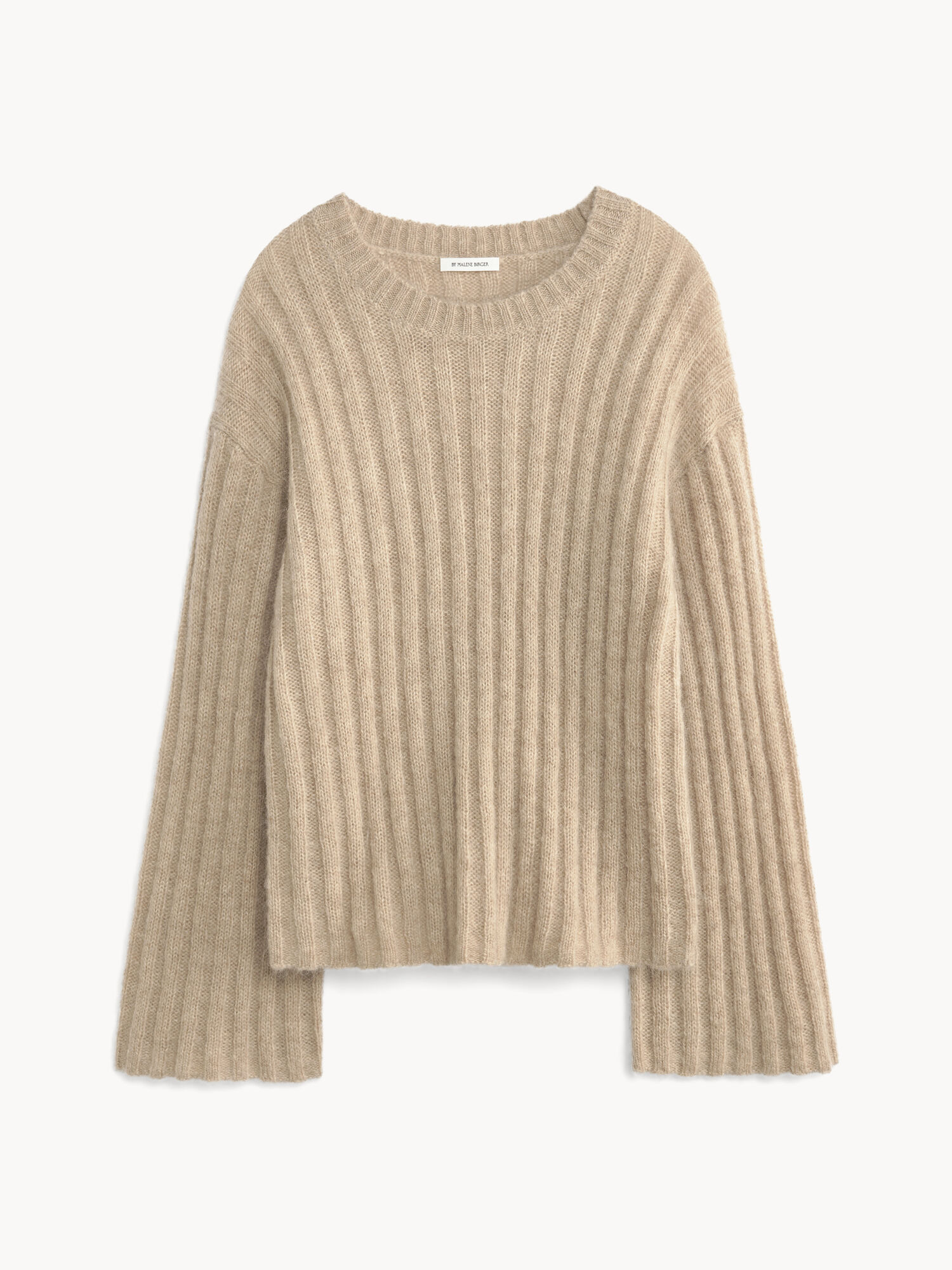 By Malene Birger Cierra Ribbed Sweater Strikkevarer Beige | NO_BB56773