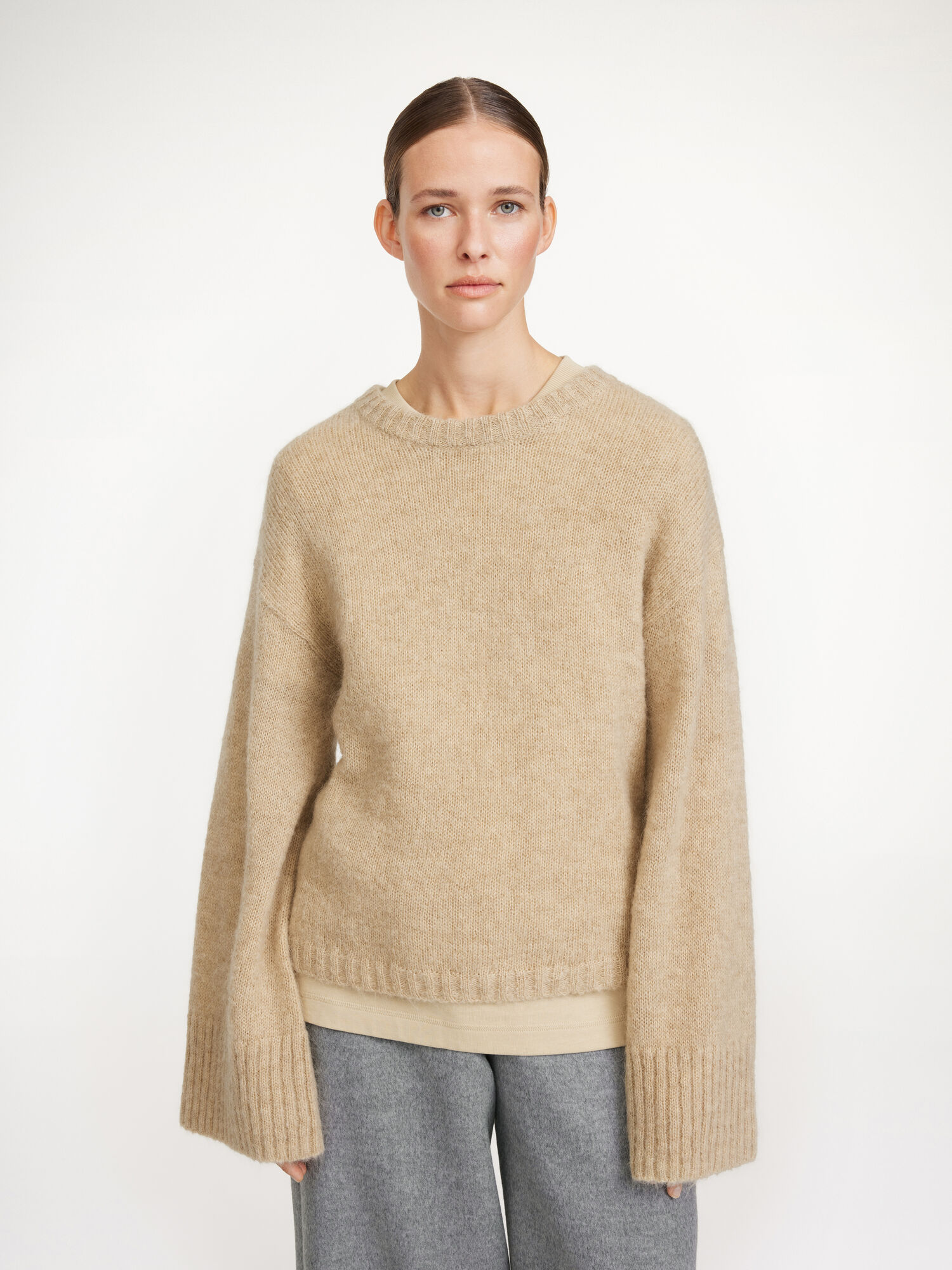 By Malene Birger Cierra Sweater Strikkevarer Beige | NO_BB55813