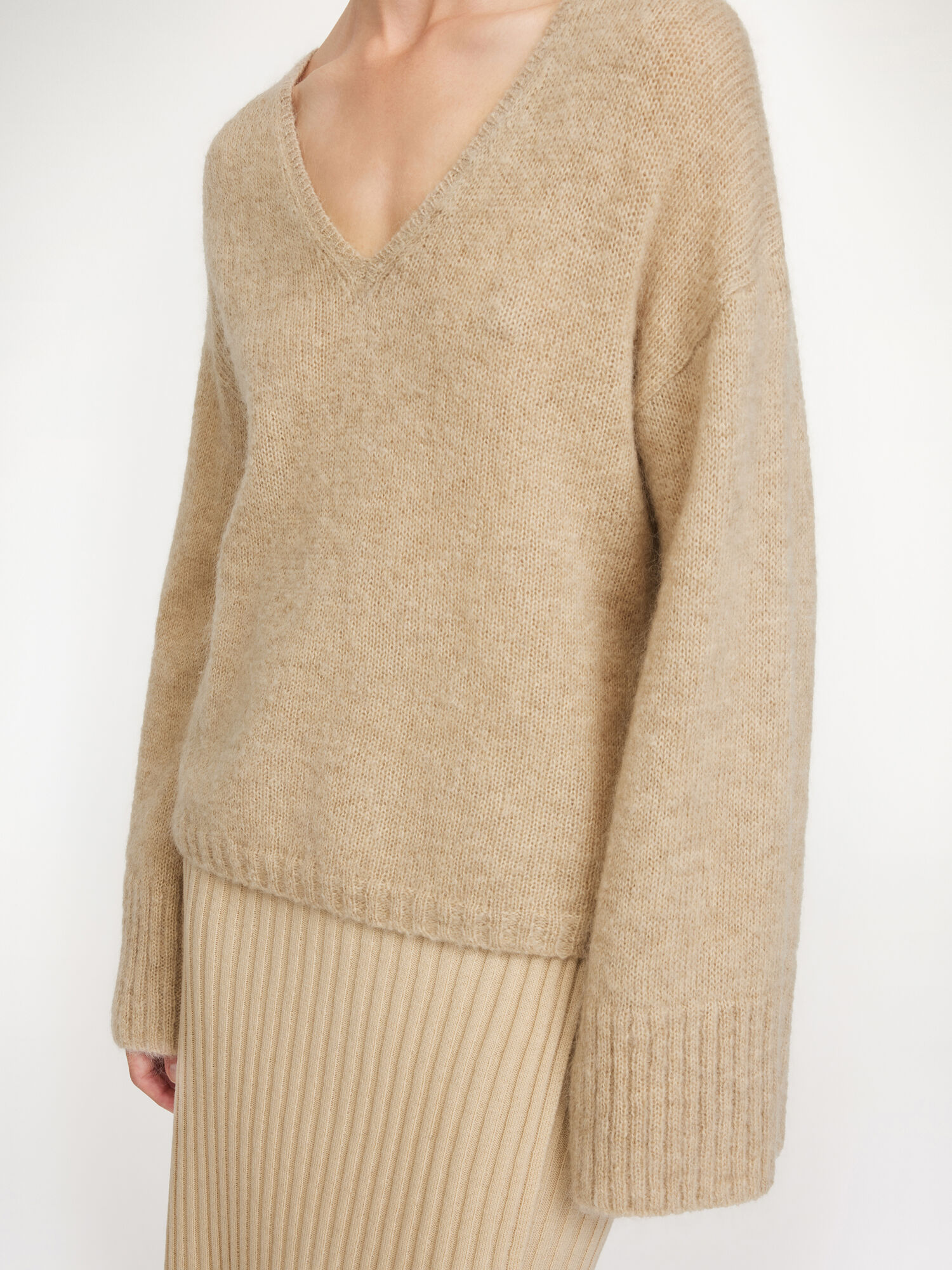 By Malene Birger Cimone Sweater Strikkevarer Beige | NO_BB29495