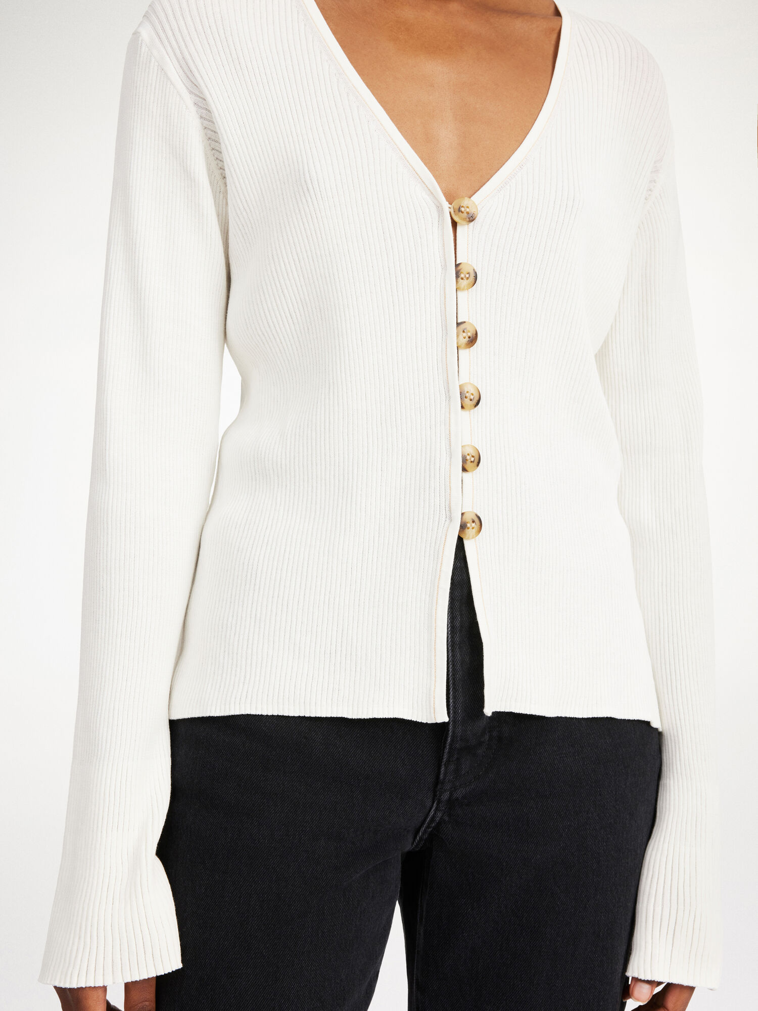 By Malene Birger Cirella Cardigan Strikkevarer Hvite | NO_BB97628