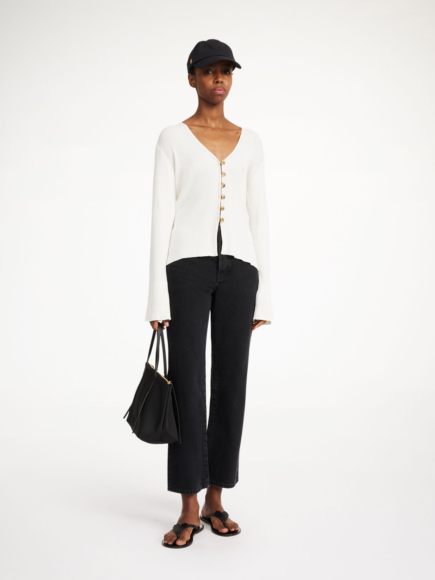 By Malene Birger Cirella Cardigan Strikkevarer Hvite | NO_BB97628