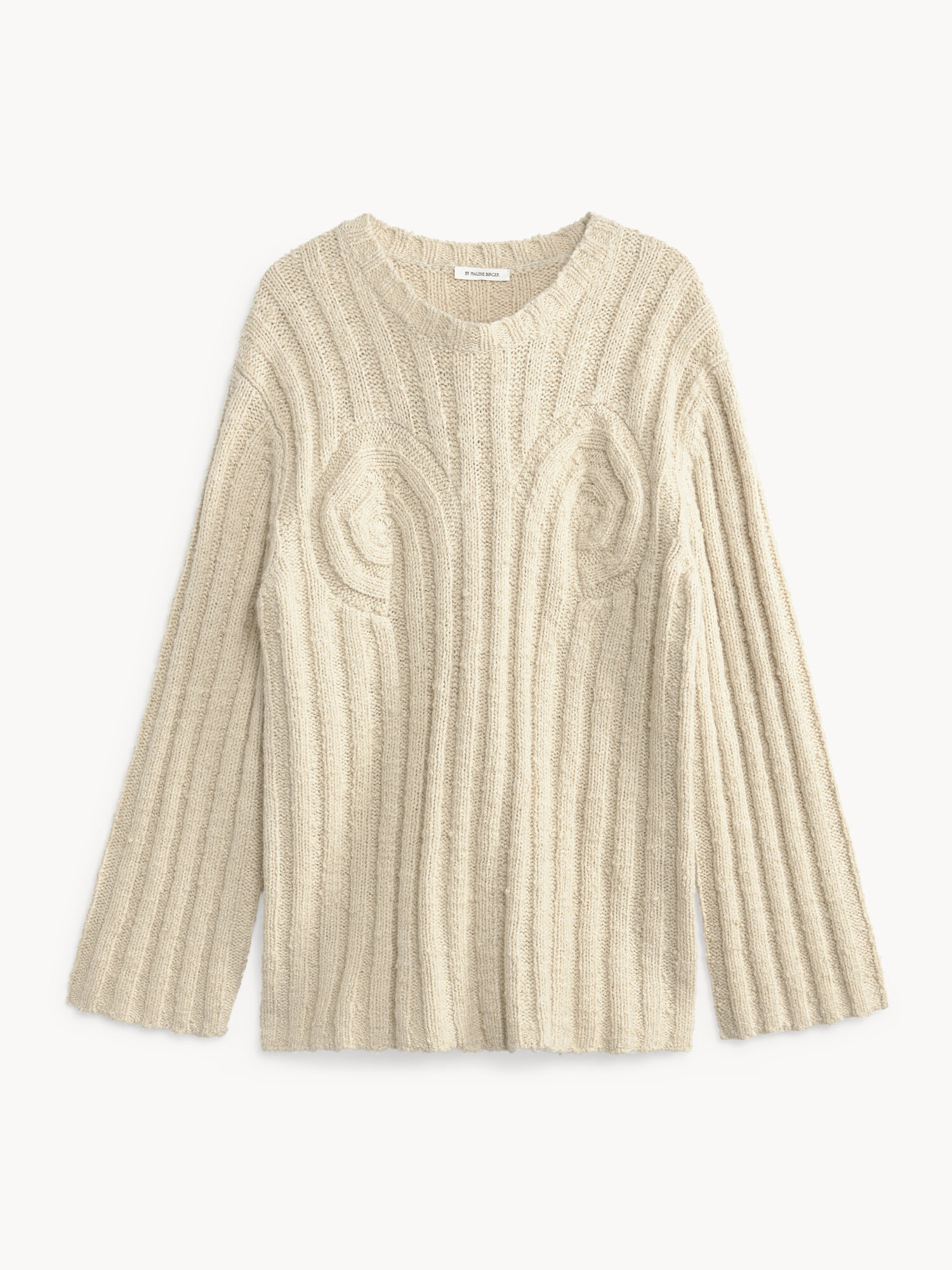 By Malene Birger Cirra Ribbed Sweater Strikkevarer Oyster Gray | NO_BB28631