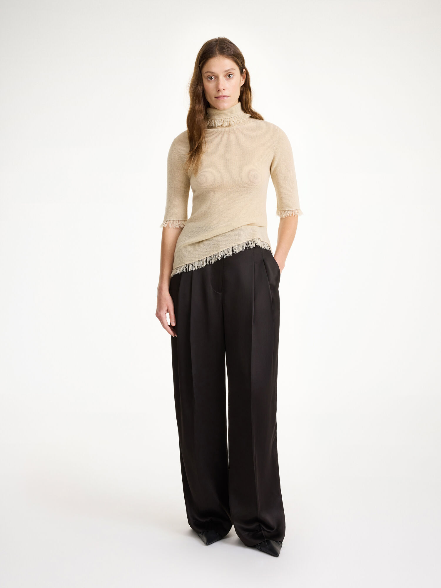 By Malene Birger Cymbaria High-waisted Bukser Svarte | NO_BB12948