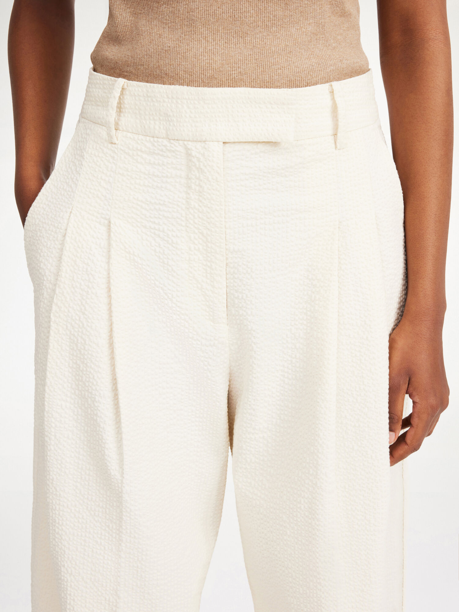 By Malene Birger Cymbaria High-waisted Bukser Hvite | NO_BB68608