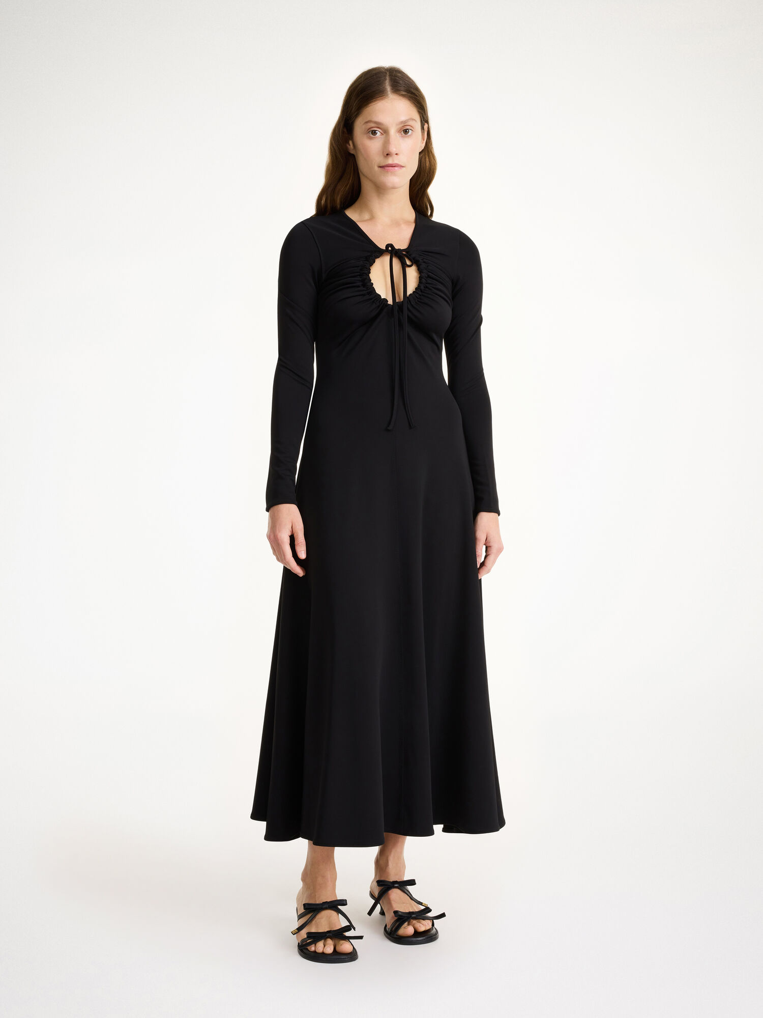 By Malene Birger Deija Maxi Dress Strikkevarer Svarte | NO_BB41406