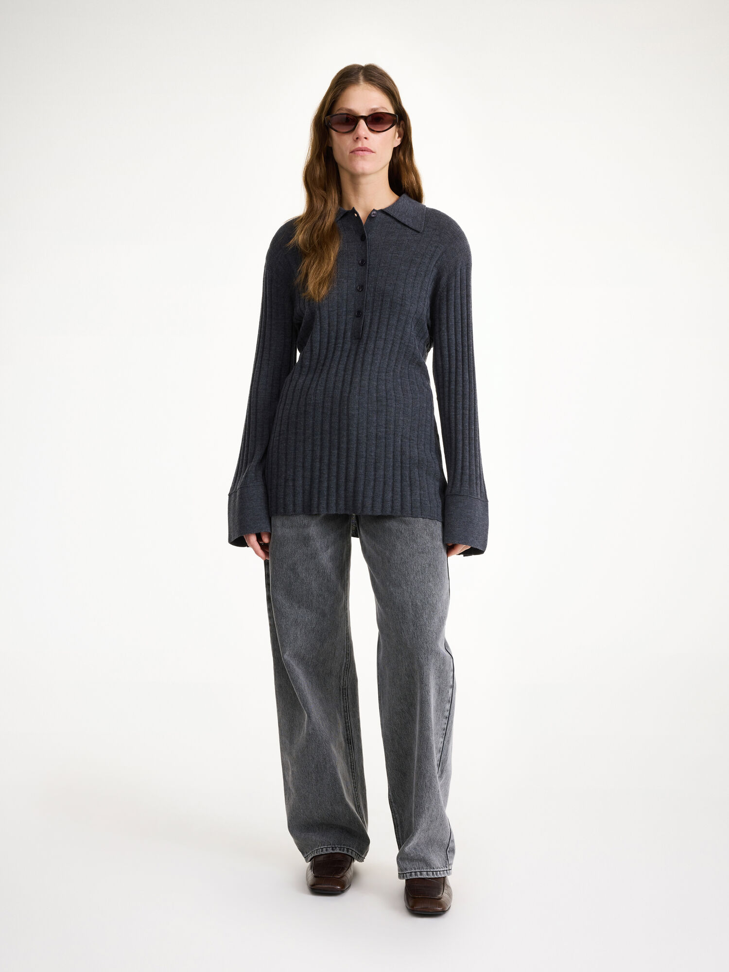 By Malene Birger Delphine Merino Wool Sweater Strikkevarer Grå | NO_BB93300